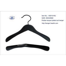 Wholesale Wooden Rubber Black Suit Hanger High Quality